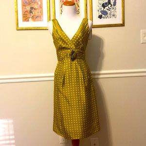J. Crew silk chartreuse dress Sz 4